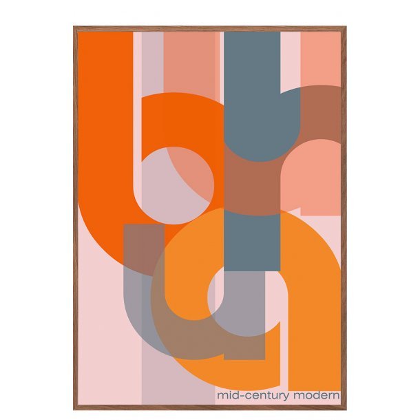 Permild og Rosengreen - Indrammet Plakat - Niels Ditlev, Bauhaus. OBS: SENDES IKKE