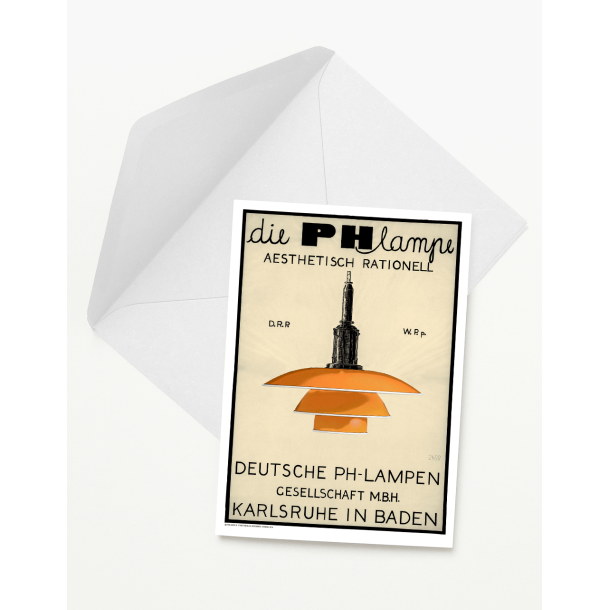 Permild og Rosengreen - Postkort - Ph Lampe - Orange