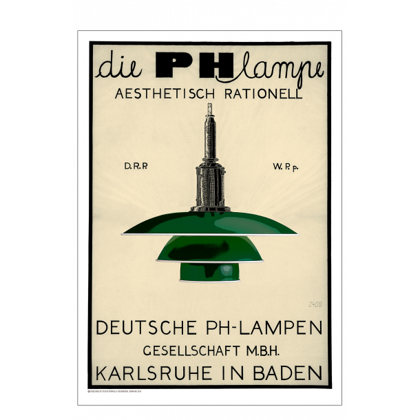 Permild og Rosengreen - Plakat - Grn PH Lampe