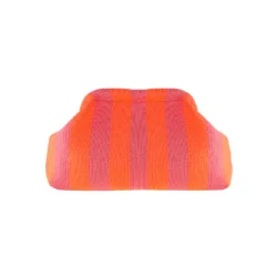 By Str - Alba Clutch - Mrk rosa/ Neon orange Stribet