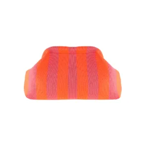 By Str - Alba Clutch - Mrk rosa/ Neon orange Stribet