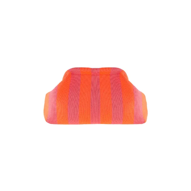 By Str - Alba Clutch - Mrk rosa/ Neon orange Stribet