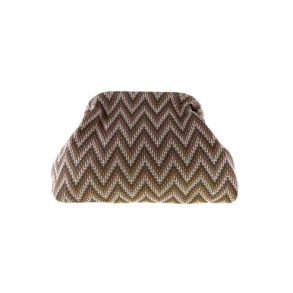 By St�r - Alba Zig Zag Clutch - Brun/ Hvid