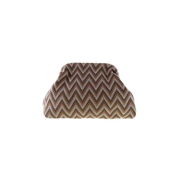 By St�r - Alba Zig Zag Clutch - Brun/ Hvid