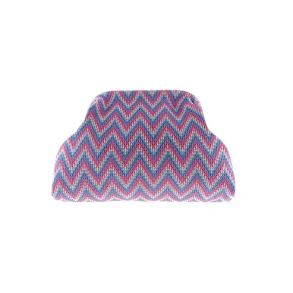 By St�r - Alba Zig Zag Clutch - Rosa/ Bl�