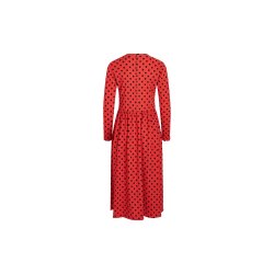 Mads Nrgaard - Kjole Pollux Docca Dress - Midi Dot Cherry Tomato