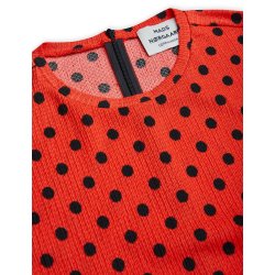 Mads Nrgaard - Kjole Pollux Docca Dress - Midi Dot Cherry Tomato