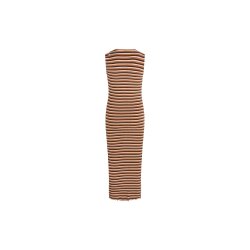 Mads Nrgaard - Kjole - 5x5 Stripe Polly Pecan Brown
