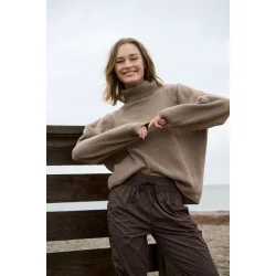 Moshi Moshi Mind - Strik - Honest Knit Roll-Neck - Taupe