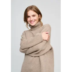 Moshi Moshi Mind - Strik - Honest Knit Roll-Neck - Taupe