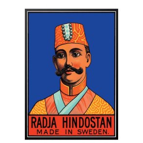 Permild og Rosengreen - Indrammet Plakat - Radja Hindostan, Small Box Art  OBS: SENDES IKKE