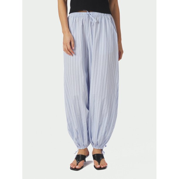 Neo Noir - Bukser - Roxane Balloon Double Stripe Pants - Light Blue