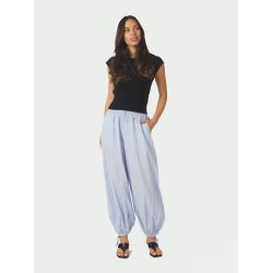 Neo Noir - Bukser - Roxane Balloon Double Stripe Pants - Light Blue