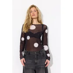 Hunk�n - Salem Mesh Blouse - Black