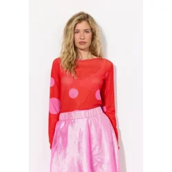 Hunk�n - Salem Mesh Blouse - Red