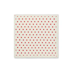 Mads N�rgaard - Soft Dot Scarf - Prikket R�d/Hvid