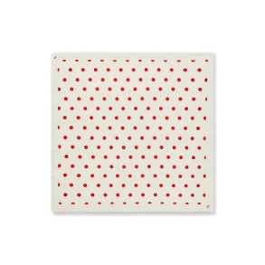 Mads N�rgaard - Soft Dot Scarf - Prikket R�d/Hvid
