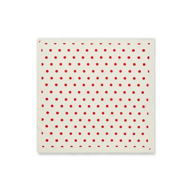Mads N�rgaard - Soft Dot Scarf - Prikket R�d/Hvid
