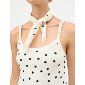 Mads N�rgaard - Soft Dot Scarf  - Prikket Sort/Hvid