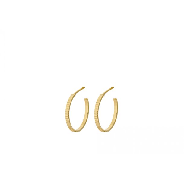 Pernille Corydon - reringe - Sea Reflection Hoops - Forgyldt
