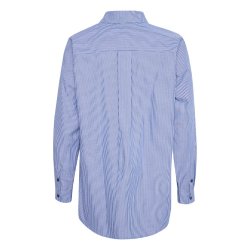 My Essential Wardrobe - The Shirt - Medium Blue Striped