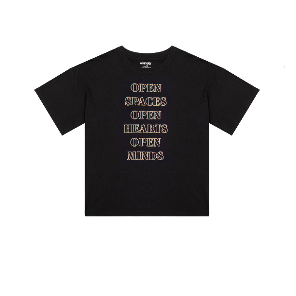Wrangler - T-shirt - Oversized Tee, Black Worn