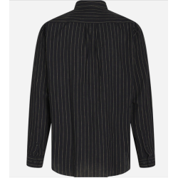 Mads Nrgaard - Skjorte Malte Heavy Flannel Stripe - Deep Well/Cub