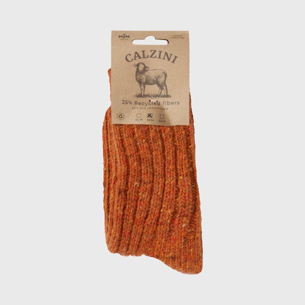 MJM - Sokker Rib Soft 581 32 Wool Mix - Orange
