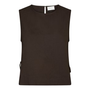 Neo Noir - Top Svetlana Linen - Dark Brown
