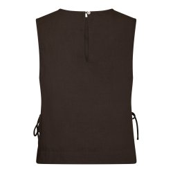 Neo Noir - Top Svetlana Linen - Dark Brown