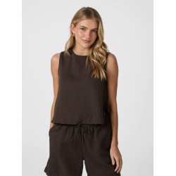 Neo Noir - Top Svetlana Linen - Dark Brown