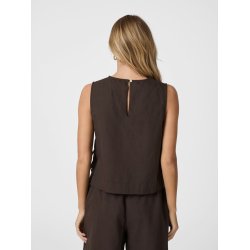Neo Noir - Top Svetlana Linen - Dark Brown