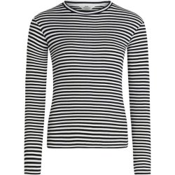 Mads Nrgaard - Bluse 2x2 Cotton Stripe  Tuba Top - BlackWhite