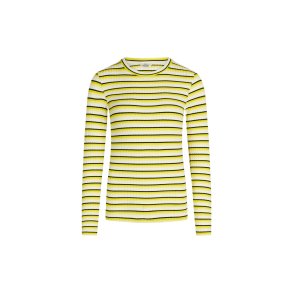Mads Nrgaard - Bluse 5x5 Stripe Tuba Top - Snowwhite