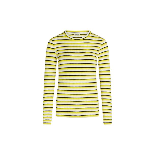 Mads Nrgaard - Bluse 5x5 Stripe Tuba Top - Snowwhite