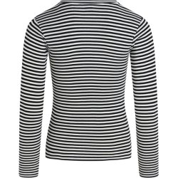 Mads Nrgaard - Bluse 2x2 Cotton Stripe  Tuba Top - BlackWhite