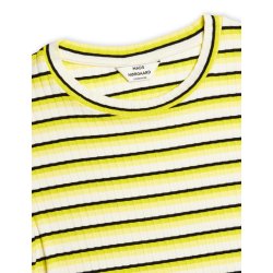 Mads Nrgaard - Bluse 5x5 Stripe Tuba Top - Snowwhite