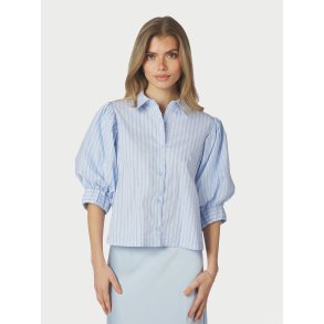 Neo Noir -  Skjortebluse - Etta Stripe Stone - Light Blue
