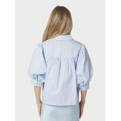 Neo Noir -  Skjortebluse - Etta Stripe Stone - Light Blue