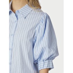 Neo Noir -  Skjortebluse - Etta Stripe Stone - Light Blue