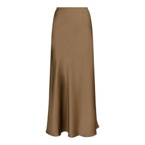 Neo Noir - Nederdel - Vicky Heavy Sateen Skirt - Dark Taupe