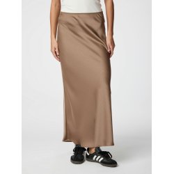 Neo Noir - Nederdel - Vicky Heavy Sateen Skirt - Dark Taupe