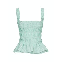 Neo Noir - Top - Vivi Check Top Soft Green