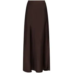 Neo Noir - Nederdel Vicky Heavy Sateen Skirt - Dark Brown