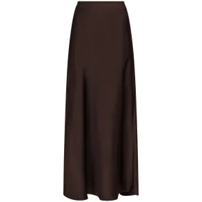 Neo Noir - Nederdel Vicky Heavy Sateen Skirt - Dark Brown