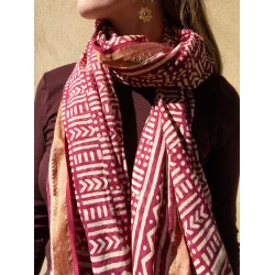 Craft Sisters - T�rkl�de Bagru scarf 304 - Wine