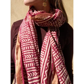 Craft Sisters - T�rkl�de Bagru scarf 304 - Wine