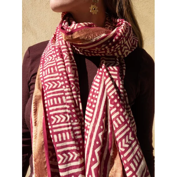 Craft Sisters - T�rkl�de Bagru scarf 304 - Wine
