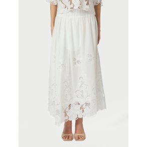 Neo Noir - Yara Long Emb Skirt - White
