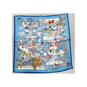 Pliss� Copenhagen - Silket�rkl�de Flonis Scarf - Blue